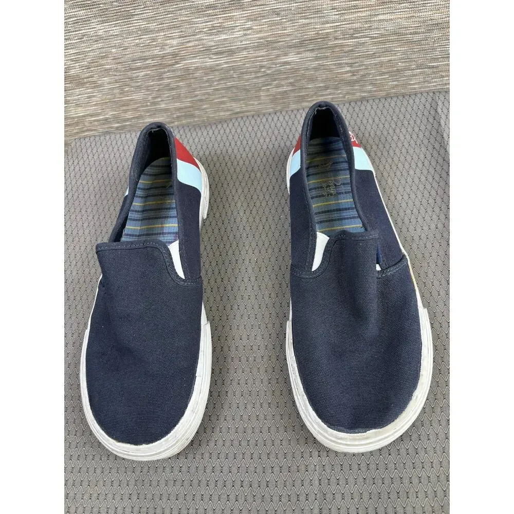 Original Penguin Shoes Mens Size 7 Blue Canvas Slip On Casual Comfort Sneakers